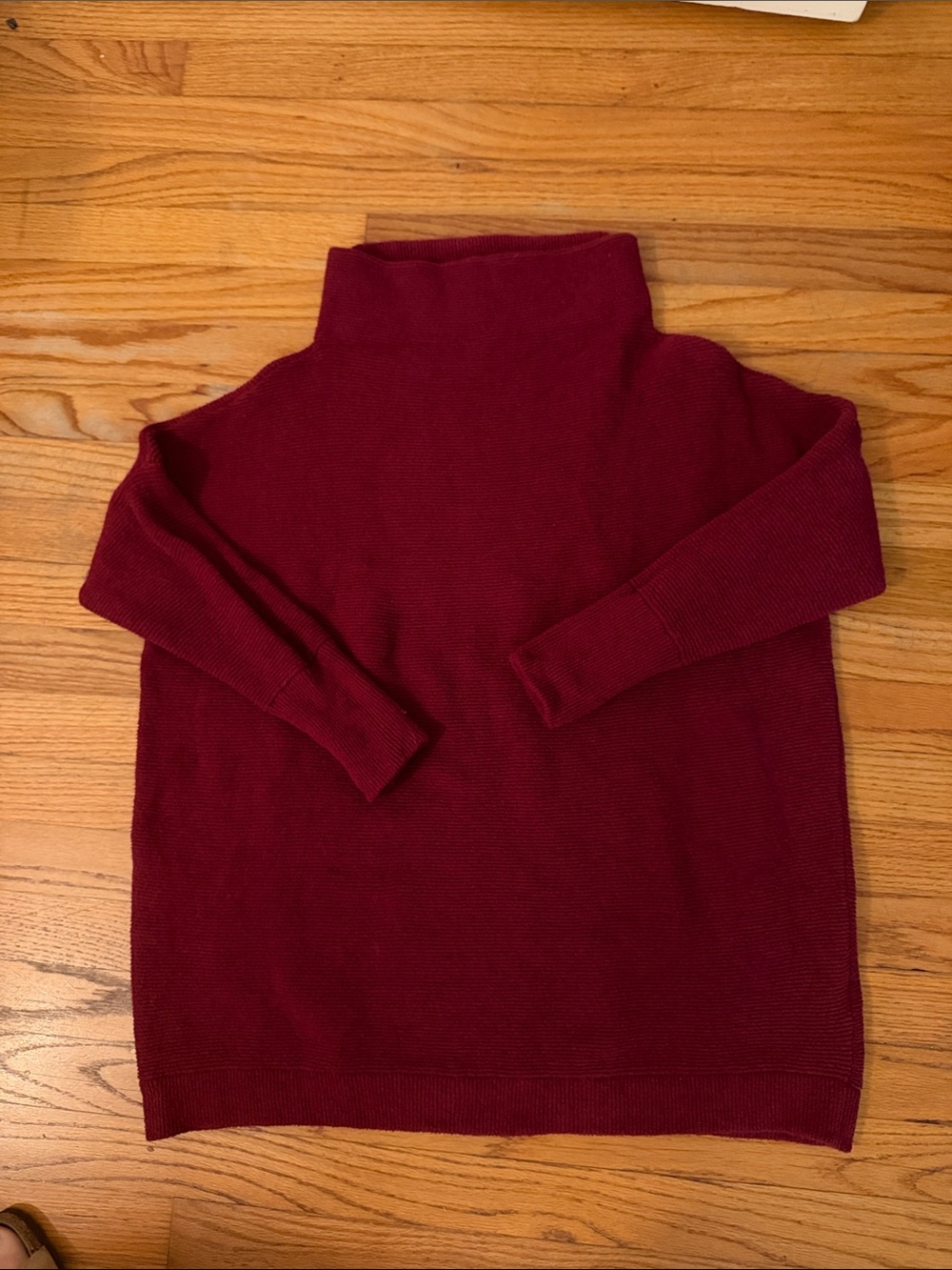Free People Ottoman Deep Wine Turtleneck Sweater